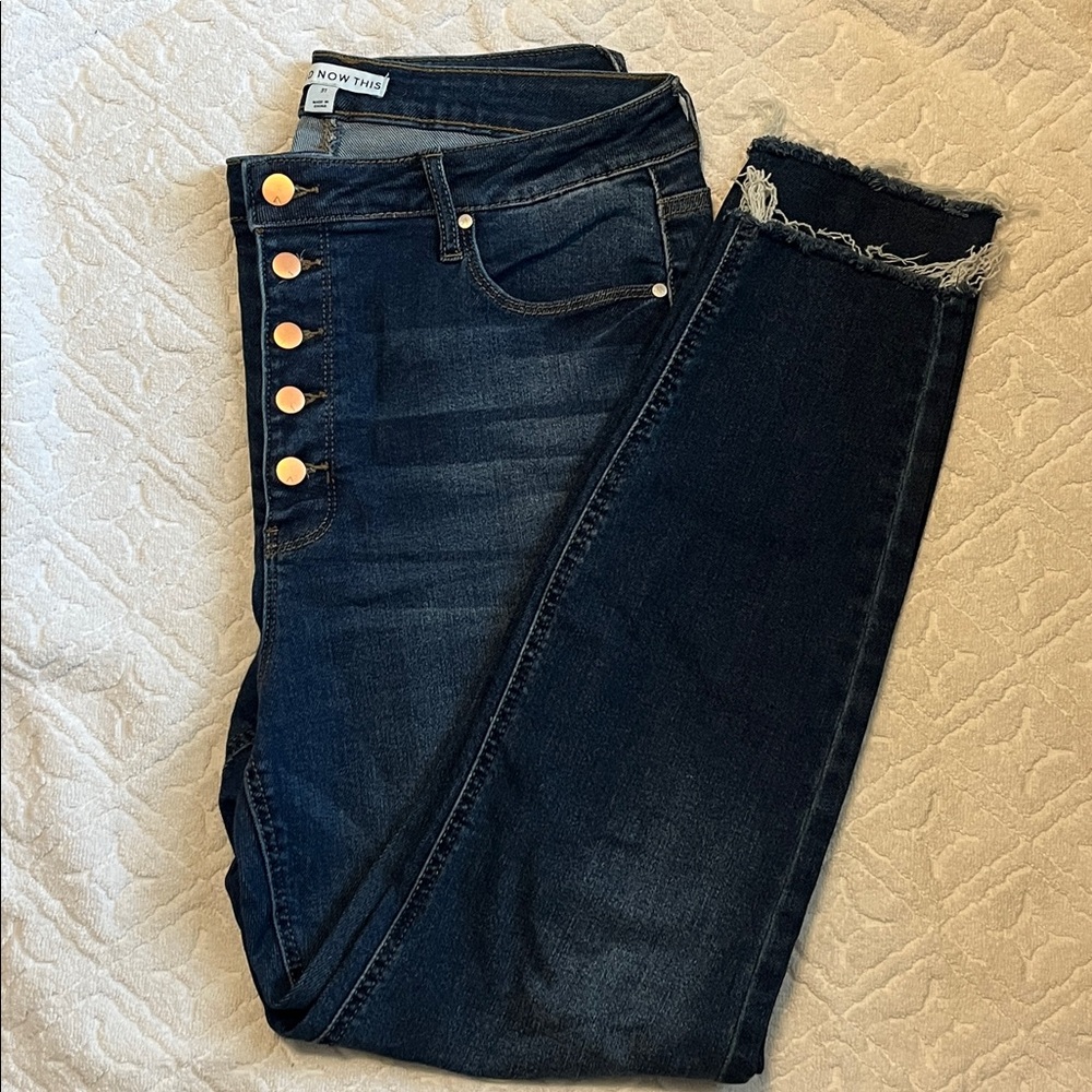 High Rise Dark Blue Jeans